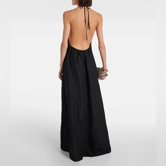 DISSH SICILY BLACK LINEN MAXI DRESS - Picture 4 of 8